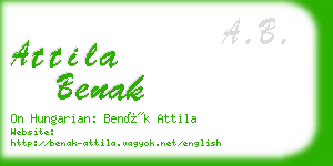 attila benak business card